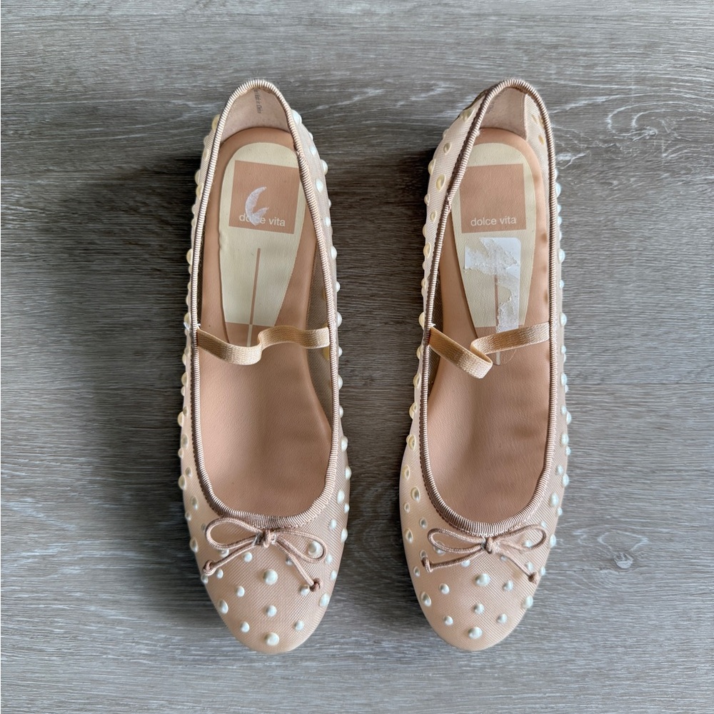 Dolce Vita Cadel Ballet Flat Cadel Imitation blush Pearl Mary Jane Sz 6 Shoes